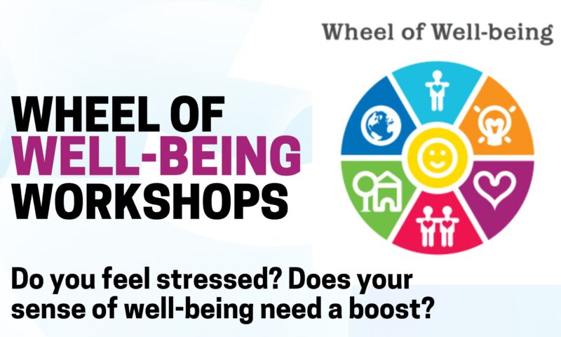 Wheel of Wellbeing Worshops Flyer A5 750 × 450 mm